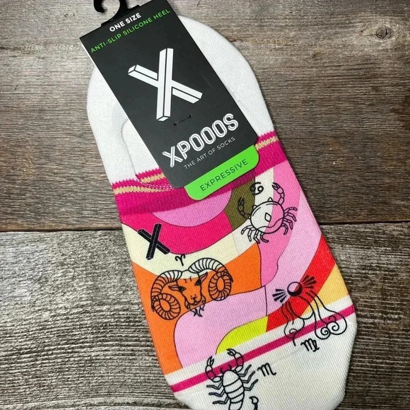 XPOOOS The  Art of Socks Rose ZODIAC Anti Slip Socks - Picture 4 of 8